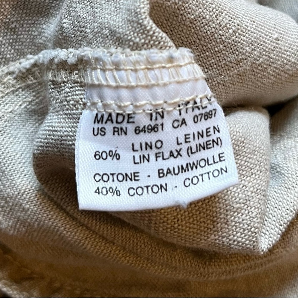 United Colors Of Benetton Vintage Italian Linen Jacket - Picture 6 of 6